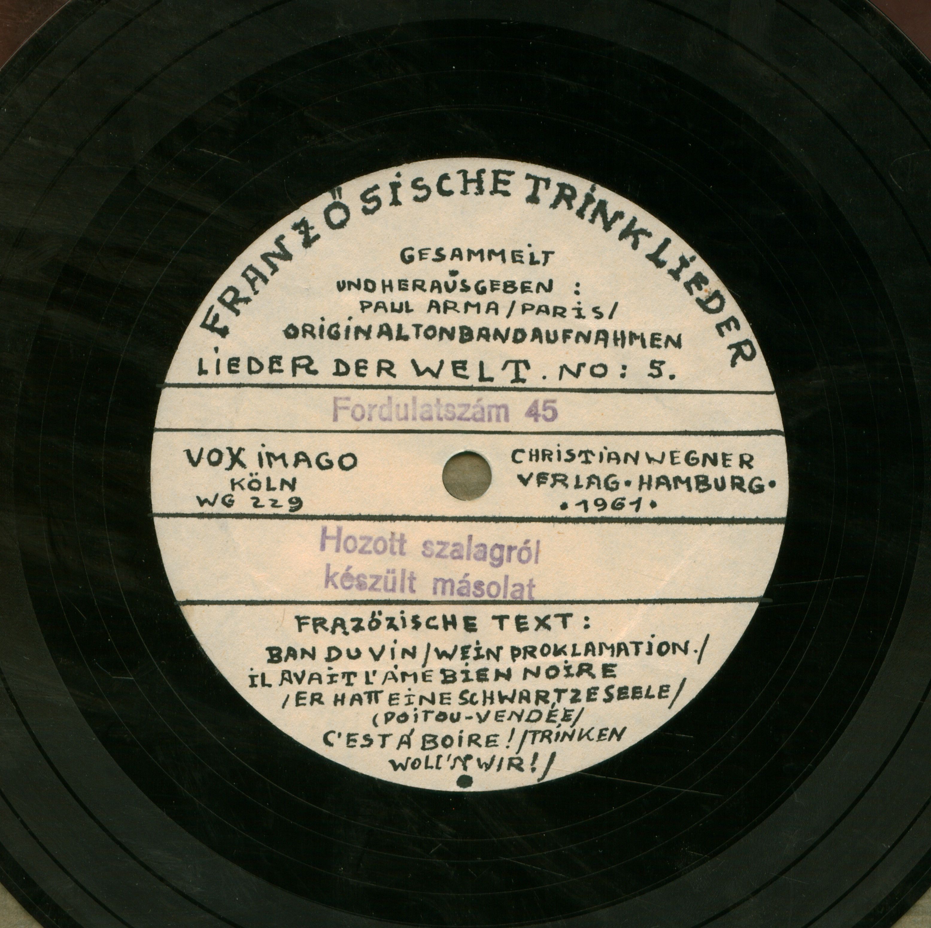 Französische Trinklieder